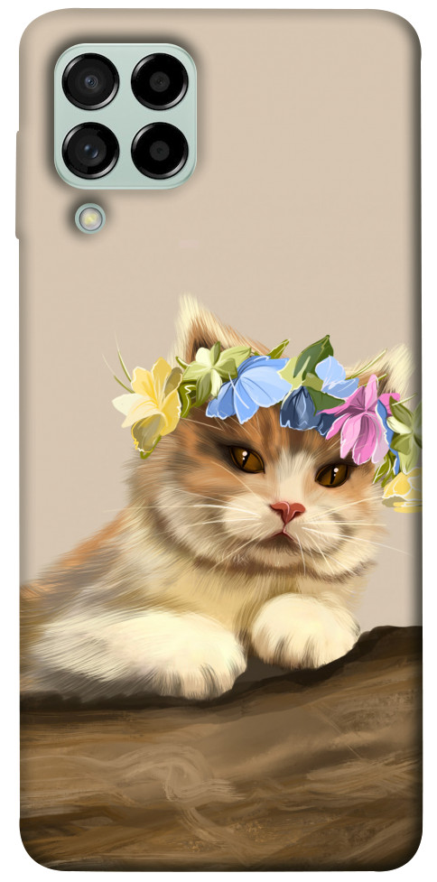 Чохол Cat in flowers для Galaxy M53