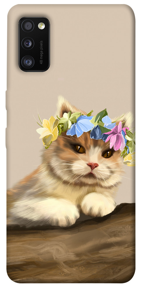 Чехол Cat in flowers для Galaxy A41 (2020)
