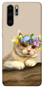 Чохол Cat in flowers для Huawei P30 Pro