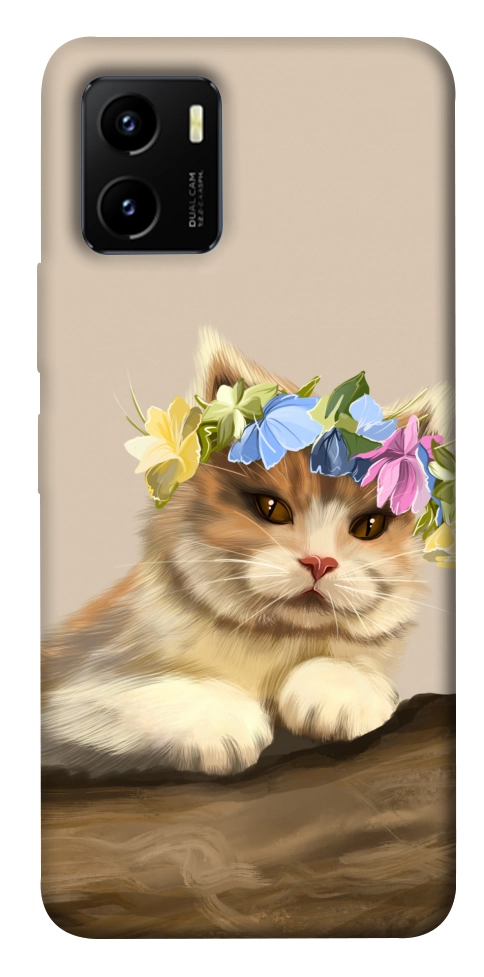 Чехол Cat in flowers для Vivo Y15s