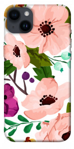 Чехол Акварельные цветы для iPhone 14 Plus
