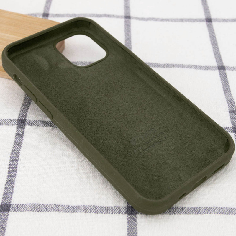 Фото Чохол Silicone Case Full Protective (AA) на Apple iPhone 15 (6.1") (Зелений / Dark Olive) на vchehle.ua