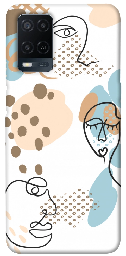 Чехол Face pattern для Oppo A54 4G