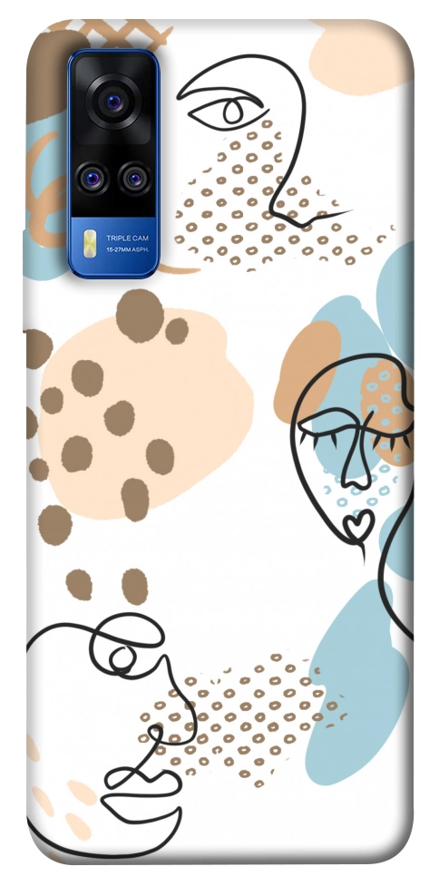 Чехол Face pattern для Vivo Y51a