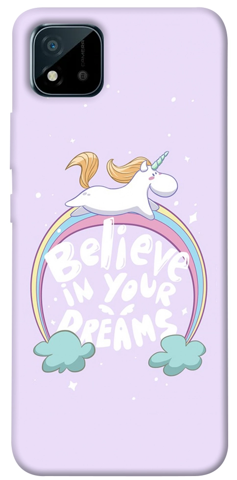 Чохол Believe in your dreams unicorn для Realme C20