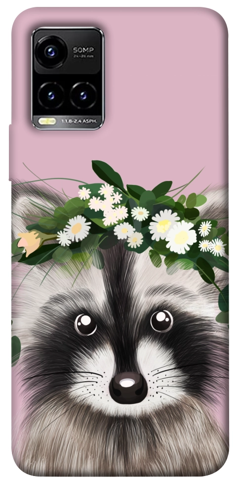 Чохол Raccoon in flowers для Vivo Y21