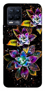 Чехол Flowers on black для Realme 8 Pro