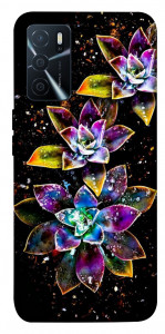 Чехол Flowers on black для Oppo A16 4G