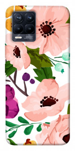 Чехол Акварельные цветы для Realme 8 Pro