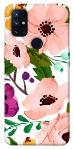 Чехол Акварельные цветы для OnePlus Nord N10 5G