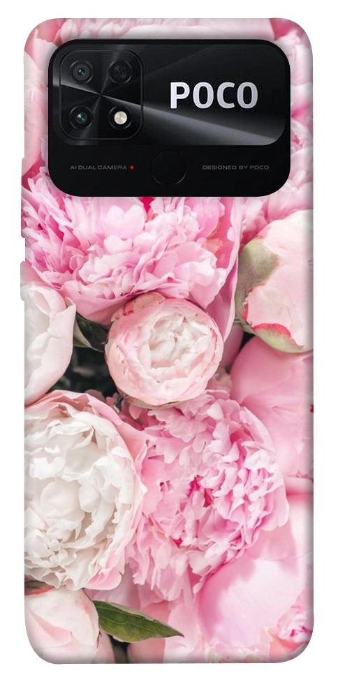 Чохол Pink peonies для Xiaomi Poco C40