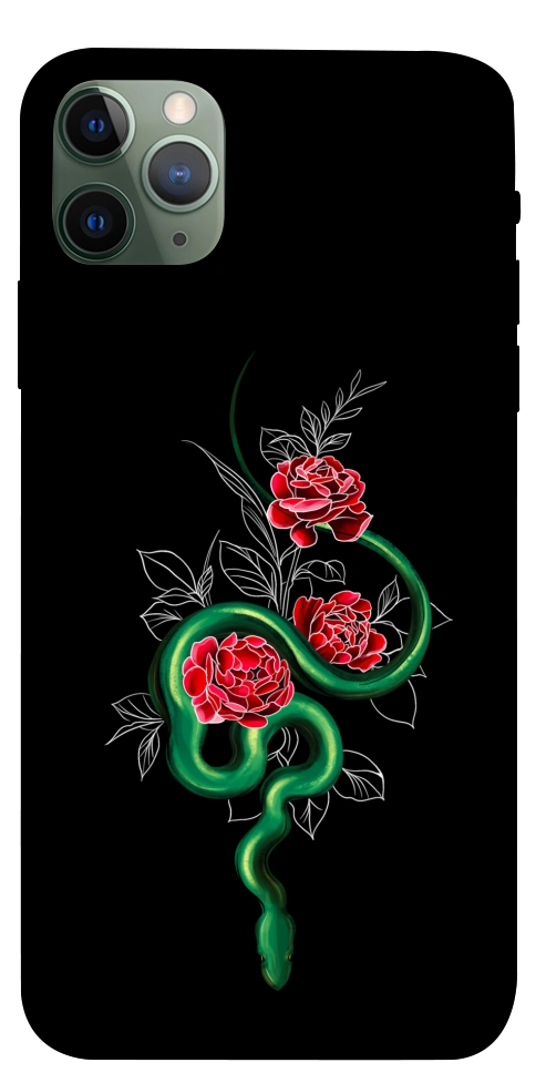 Чохол Snake in flowers для iPhone 11 Pro Max