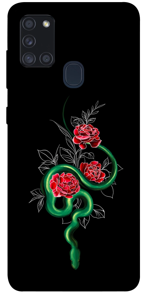 Чехол Snake in flowers для Galaxy A21s (2020)