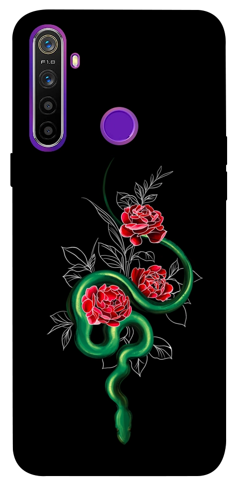 Чехол Snake in flowers для Realme 5