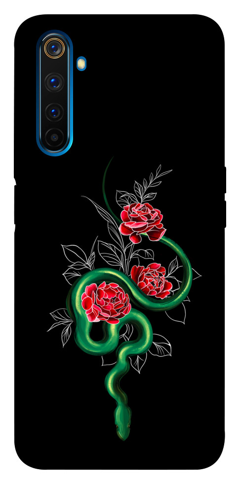 Чохол Snake in flowers для Realme 6 Pro