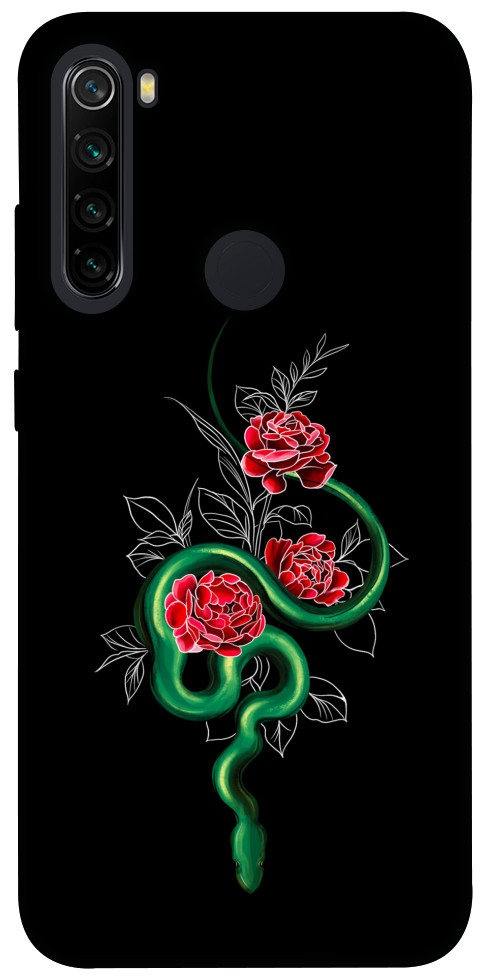 Чохол Snake in flowers для Xiaomi Redmi Note 8