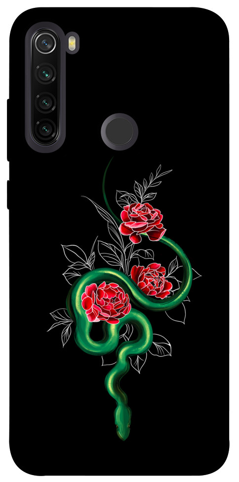 Чохол Snake in flowers для Xiaomi Redmi Note 8T