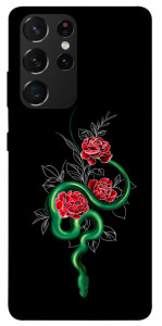 Чохол Snake in flowers для Galaxy S21 Ultra