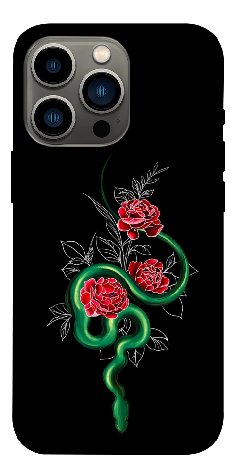 Чехол Snake in flowers для iPhone 13 Pro