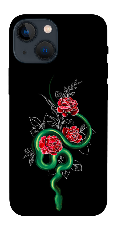 Чохол Snake in flowers для iPhone 13 mini