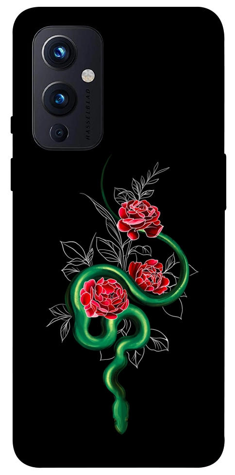 Чехол Snake in flowers для OnePlus 9