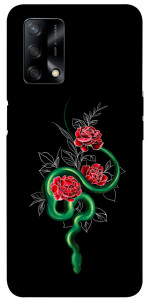 Чохол Snake in flowers для Oppo A74 4G