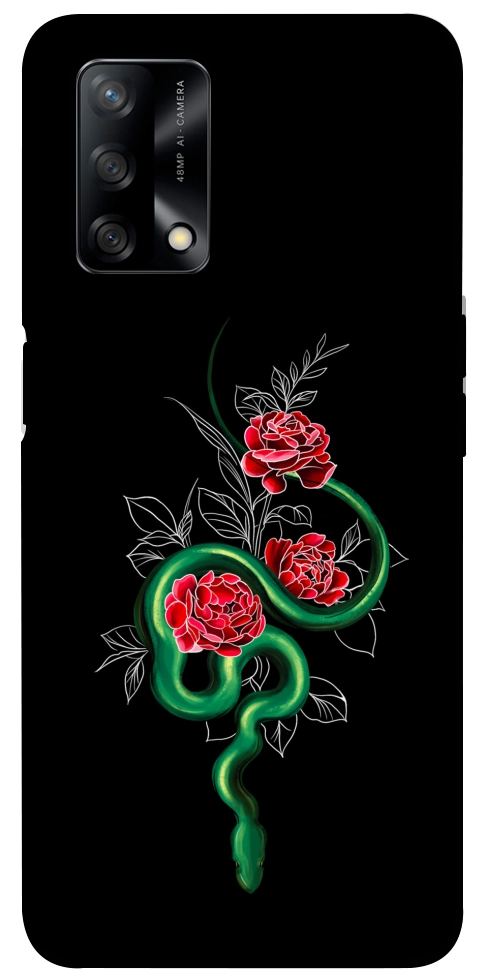 Чехол Snake in flowers для Oppo A74 4G