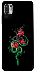 Чехол Snake in flowers для Xiaomi Redmi Note 10 5G