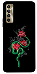 Чохол Snake in flowers для TECNO Camon 17P