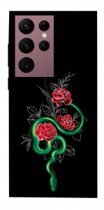 Чохол Snake in flowers для Galaxy S22 Ultra