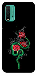 Чехол Snake in flowers для Xiaomi Redmi 9T