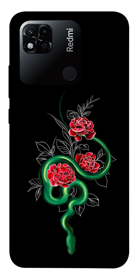 Чехол Snake in flowers для Xiaomi Redmi 10A