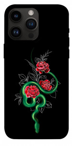Чехол Snake in flowers для iPhone 14 Pro Max