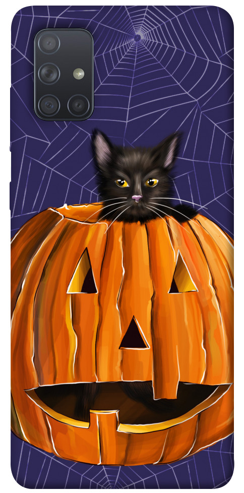 Чохол Cat and pumpkin для Galaxy A71 (2020)