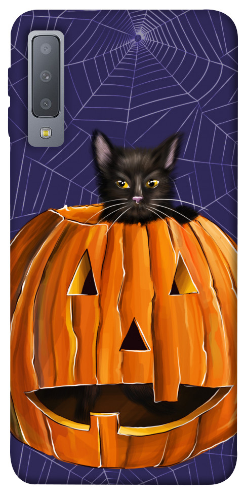 Чохол Cat and pumpkin для Galaxy A7 (2018)