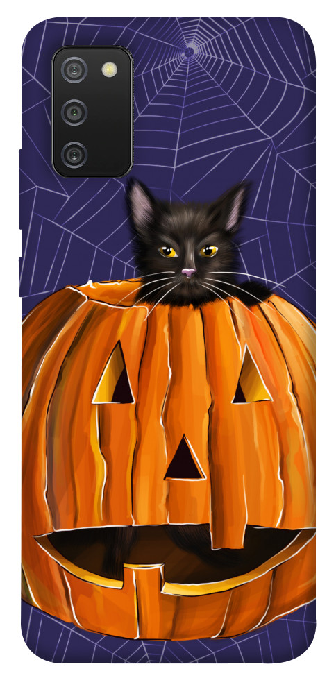 Чохол Cat and pumpkin для Galaxy A02s