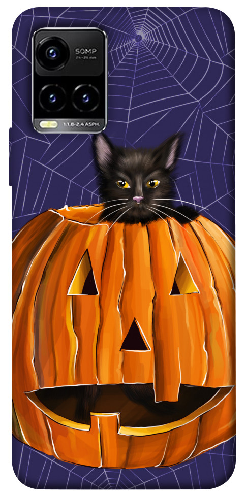 Чехол Cat and pumpkin для Vivo Y33s