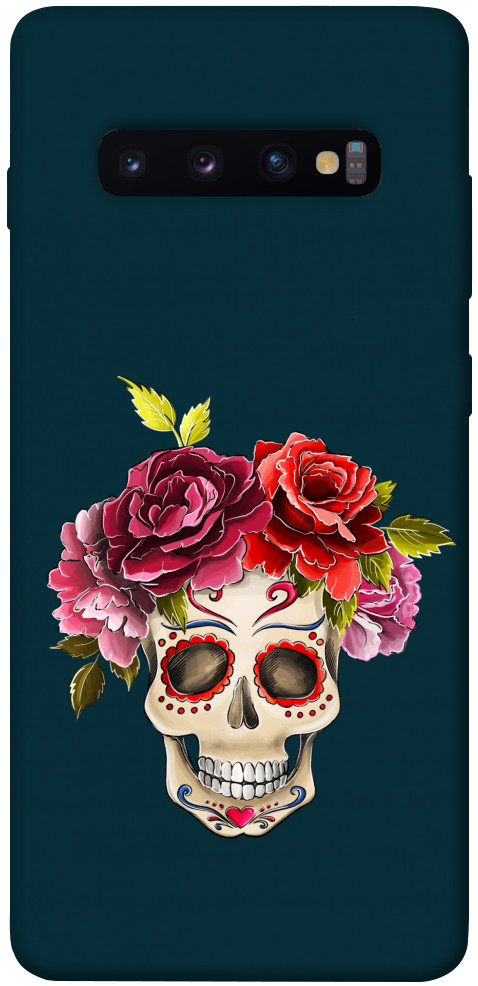 Чехол Flower skull для Galaxy S10 Plus (2019)