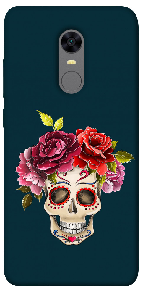 Чехол Flower skull для Xiaomi Redmi Note 5 (Single Camera)