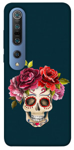 Чехол Flower skull для Xiaomi Mi 10