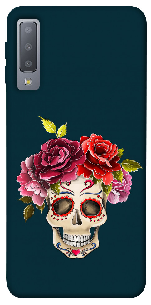 Чехол Flower skull для Galaxy A7 (2018)