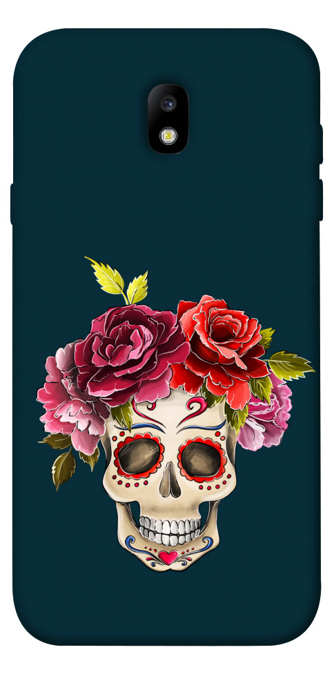 Чехол Flower skull для Galaxy J7 (2017)