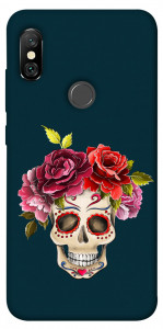 Чехол Flower skull для Xiaomi Redmi Note 6 Pro