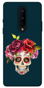 Чехол Flower skull для OnePlus 8