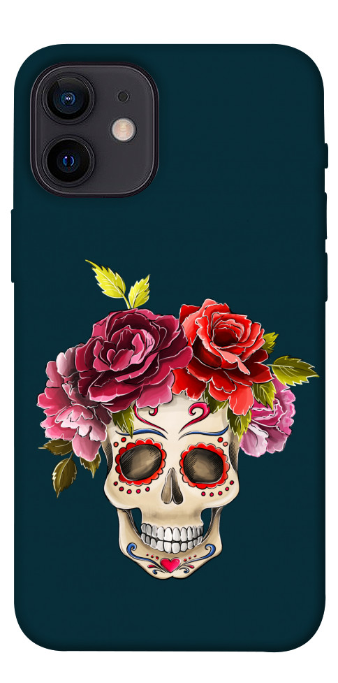 Чехол Flower skull для iPhone 12 mini