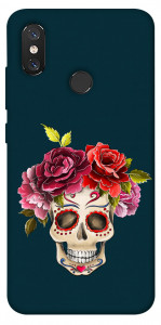 Чехол Flower skull для Xiaomi Mi 8
