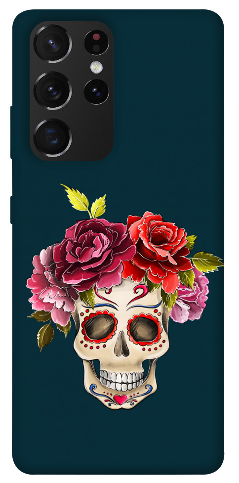 

Чехол Flower skull для Galaxy S21 Ultra 1424421