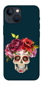 Чехол Flower skull для iPhone 13 mini