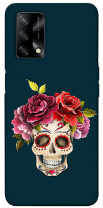 Чохол Flower skull для Oppo A74 4G