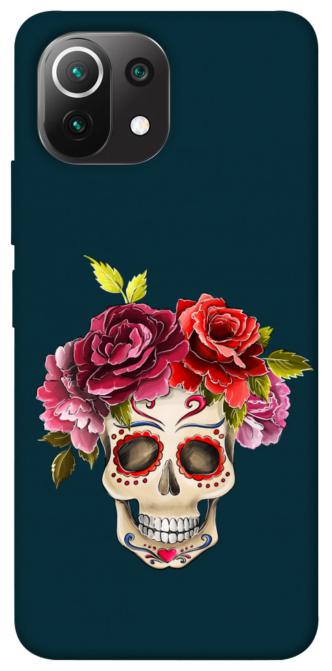 

Чехол Flower skull для Xiaomi Mi 11 Lite 1424445